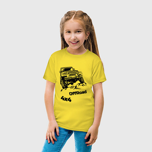 Детская футболка Offroad 4х4 / Желтый – фото 4