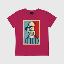 Футболка хлопковая детская Bender, цвет: маджента