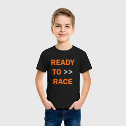 Футболка хлопковая детская KTM READY TO RACE спина Z, цвет: черный — фото 2