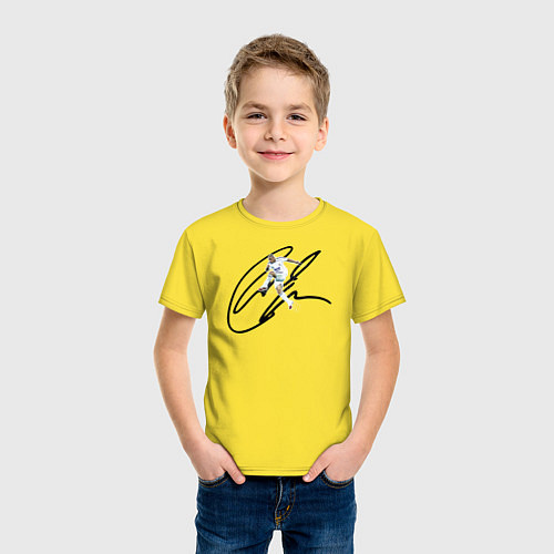 Детская футболка Р Карлос Подпись / Желтый – фото 3