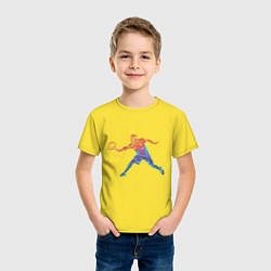 Футболка хлопковая детская Tennis player - man, цвет: желтый — фото 2