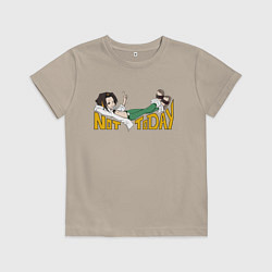Футболка хлопковая детская Not Today, цвет: миндальный