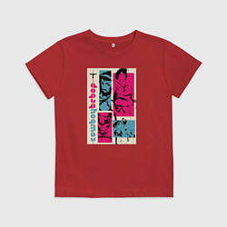 Футболка хлопковая детская Cowboy Bebop, цвет: красный