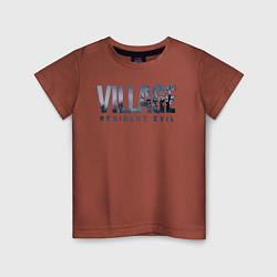 Футболка хлопковая детская Resident Evil Village Хоррор, цвет: кирпичный
