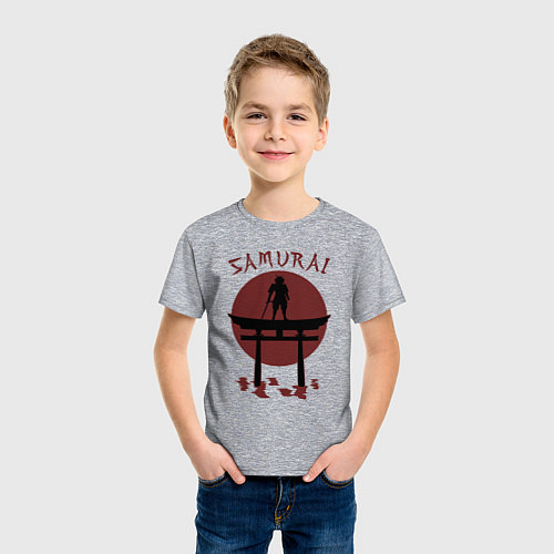 Детская футболка Дух самурая / Меланж – фото 3