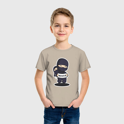 Детская футболка Ниндзя / Миндальный – фото 3