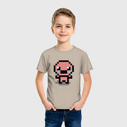 Футболка хлопковая детская Pixel isaac, цвет: миндальный — фото 2