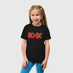 Футболка хлопковая детская ACDC, цвет: черный — фото 2