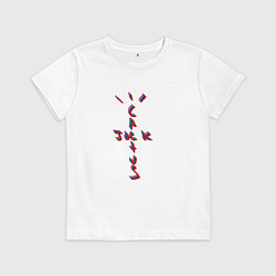 Футболка хлопковая детская Cactus Jack, цвет: белый