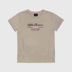 Футболка хлопковая детская Alfa Romeo F1 Team, цвет: миндальный