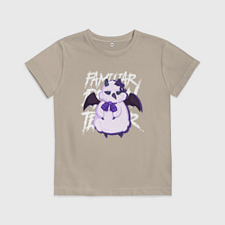 Футболка хлопковая детская Familiar Demon Teacher, цвет: миндальный