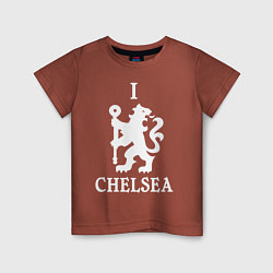 Футболка хлопковая детская I LOVE CHELSEA, цвет: кирпичный