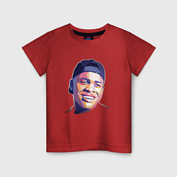 Футболка хлопковая детская DaBaby Face, цвет: красный