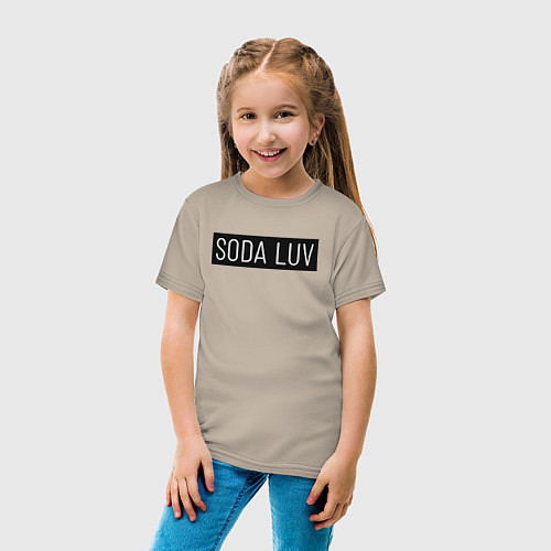 Детская футболка SODA LUV / Миндальный – фото 4