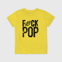 Футболка хлопковая детская Five Finger Death Punch 5FDP, цвет: желтый