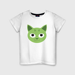 Футболка хлопковая детская Green Cat, цвет: белый