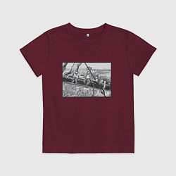 Детская футболка Обед на небоскрёбе - пародия