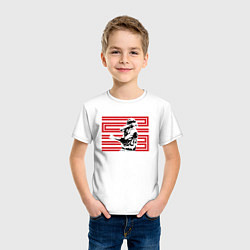 Футболка хлопковая детская Jordan Forever, цвет: белый — фото 2