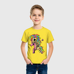 Футболка хлопковая детская Единорог зомби dab, цвет: желтый — фото 2