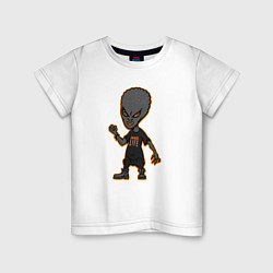 Футболка хлопковая детская Alien Trainspotting, цвет: белый