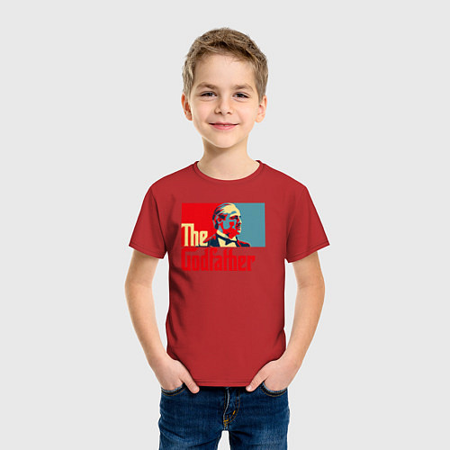 Детская футболка Godfather logo / Красный – фото 3
