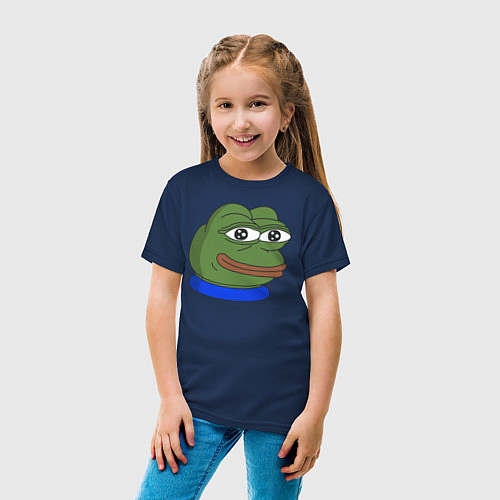 Детская футболка Лягушонок Пепе / Тёмно-синий – фото 4