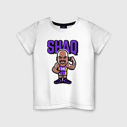 Футболка хлопковая детская Shaq, цвет: белый