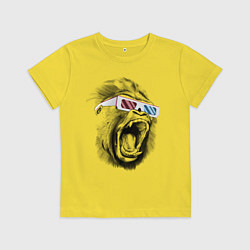 Футболка хлопковая детская Дикая горилла, цвет: желтый