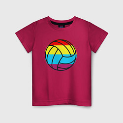 Футболка хлопковая детская Color Ball, цвет: маджента