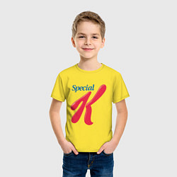 Футболка хлопковая детская Special k merch Essential, цвет: желтый — фото 2