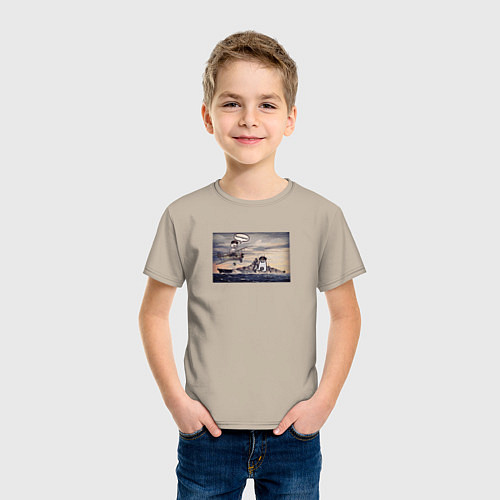 Детская футболка Бисмаркус - Amogus / Миндальный – фото 3