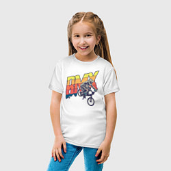 Футболка хлопковая детская BMX, цвет: белый — фото 2