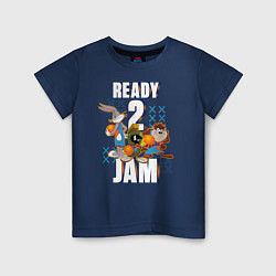 Футболка хлопковая детская Ready 2 Jam, цвет: тёмно-синий