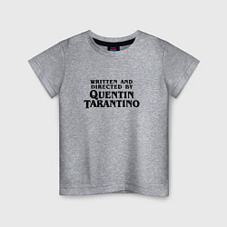 Футболка хлопковая детская Quentin Tarantino, цвет: меланж