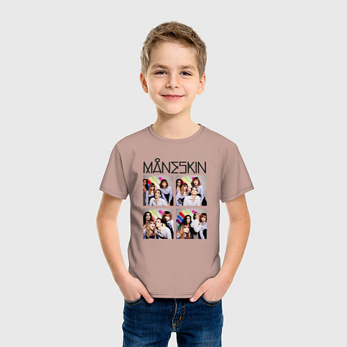 Детская футболка Photo Maneskin / Пыльно-розовый – фото 3