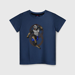 Футболка хлопковая детская Тайская панда, цвет: тёмно-синий