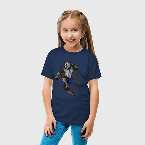 Детская футболка Тайская панда / Тёмно-синий – фото 4