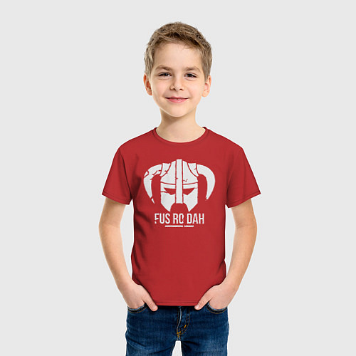 Детская футболка Fus Ro Dah!! Skyrim / Красный – фото 3