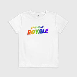 Футболка хлопковая детская Rainbow Royale, цвет: белый