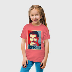 Футболка хлопковая детская Freddie, цвет: коралловый — фото 2