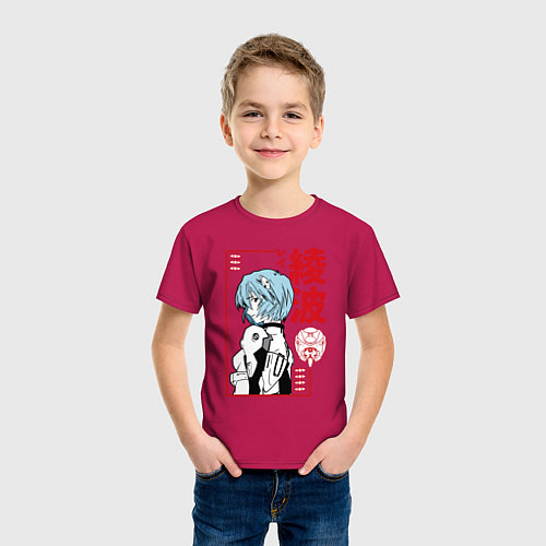 Детская футболка Рей Аянами EVA-00 / Маджента – фото 3