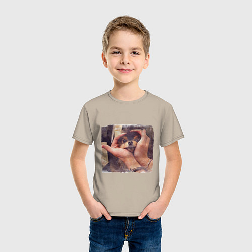 Детская футболка 8 мембер / Миндальный – фото 3