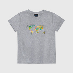 Футболка хлопковая детская World Cat, цвет: меланж