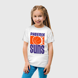 Футболка хлопковая детская Phoenix Suns, цвет: белый — фото 2