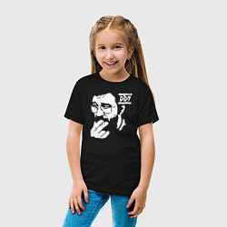 Футболка хлопковая детская DDT Юрий Шевчук, цвет: черный — фото 2