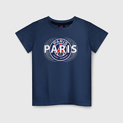 Футболка хлопковая детская PSG Core Wordmark Graphic New 202223, цвет: тёмно-синий