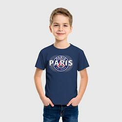 Футболка хлопковая детская PSG Core Wordmark Graphic New 202223, цвет: тёмно-синий — фото 2