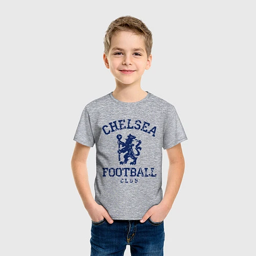 Детская футболка Chelsea FC: Lion / Меланж – фото 3