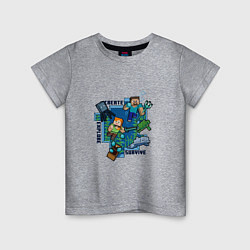 Детская футболка Майнкрафт Под водой