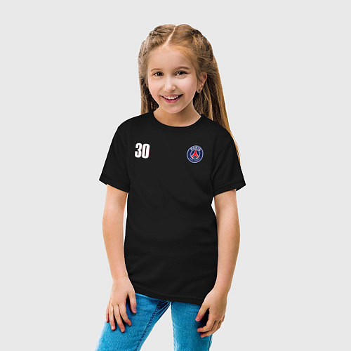 Детская футболка PSG Leo Messi 30 New 202223 / Черный – фото 4